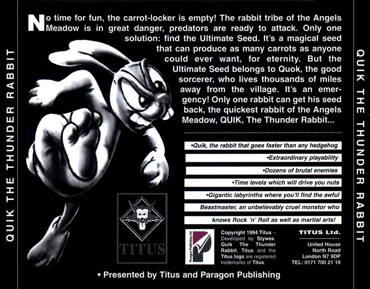 Quik The Thunder Rabbit screenshot 3 for Amiga CD32